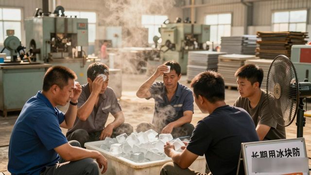 车间高温不用愁 惠州防暑降温冰块成了工人的救命凉方